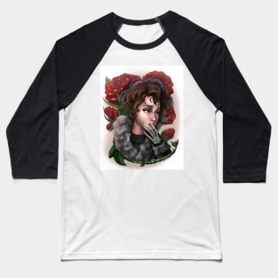 The Girl with the Skeleton Hand Baseball T-Shirt